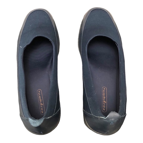 Easy Spirit Women's Size 10M Navy Blue Leather Round Toe 2.5" Heel Slip-On Shoe - Picture 2 of 11